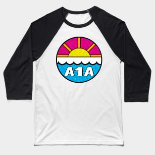 Florida Route A1A Daytona Beach West Palm Key West Melbourne Jacksonville Saint Augustine Miami Baseball T-Shirt